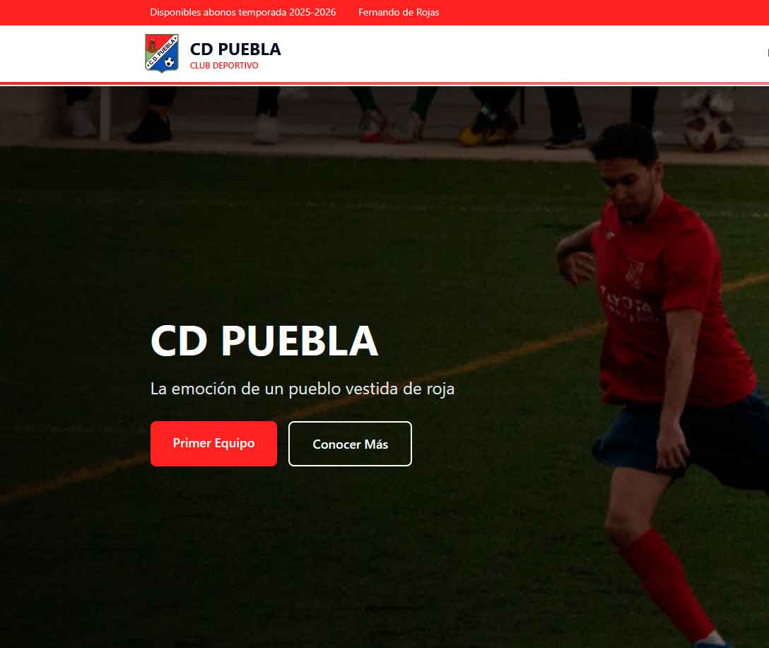 CD Puebla - Sistema de gestión deportiva